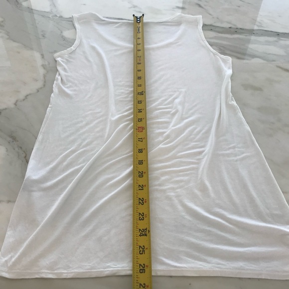 ELIE TAHARI WHITE CRYSTAL EMBELLISHED  MODAL TANK TOP SIZE XS NWOTS! - Picture 12 of 15